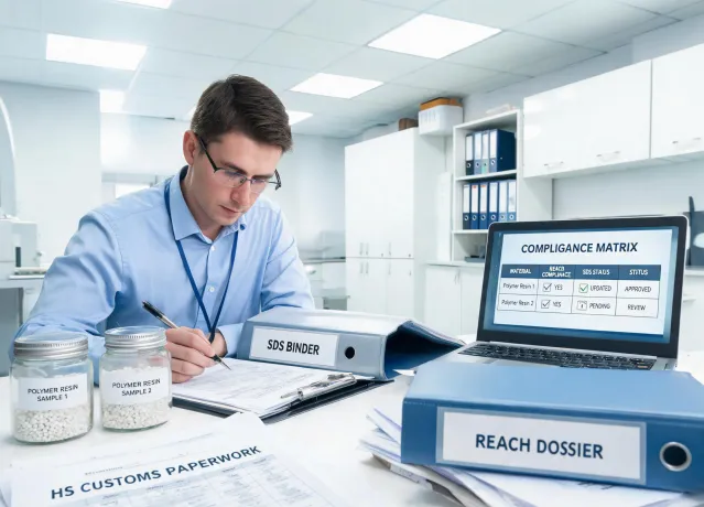 regulatory paperwork reviewed in chemical office